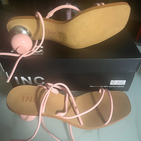 INC strappy pink 1” heels - Picture 7 of 8